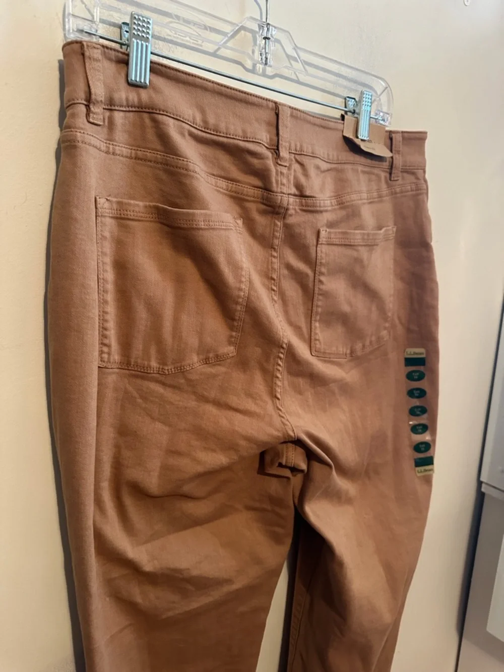 L.L.Bean Classic Fit Denim Jeans Women’s 14 Tall Tan Straight Leg 34x32 - Picture 7 of 9